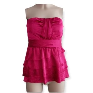 XOXO satin pink satin tube top size medium